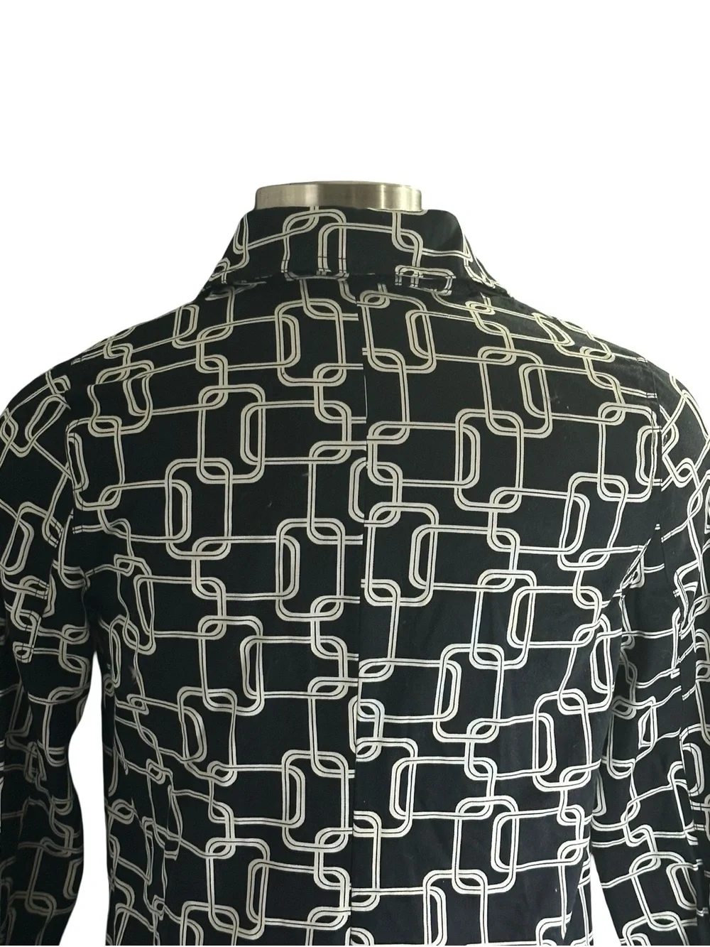 George ME Mark Eisen Geometric Turn Lock Trench Coat Jacket Women Sz M 8 10